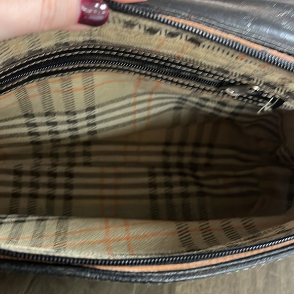 LEATHER FUNKY RETRO CLUTCH DARK BROWN GREEN YELLOW BLUE - Picture 4 of 4